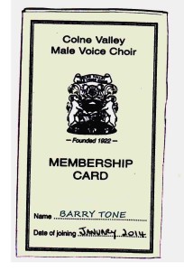 membership card for Barry Tone